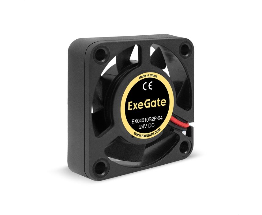 Вентилятор Exe Gate EX04010 S2 P-24 EX295201 RUS (40x40x10 мм, Sleeve bearing (подшипник скольжения), 2pin, 7500 RPM, 35.5d BA)
