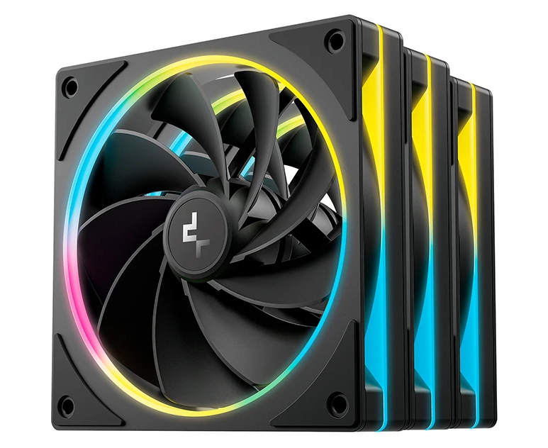 Вентилятор DEEPCOOL FL12 R SE 3 IN 1 120x120x25мм Reverse (PWM, ARGB, черный, 400-1500об/мин) Color Box