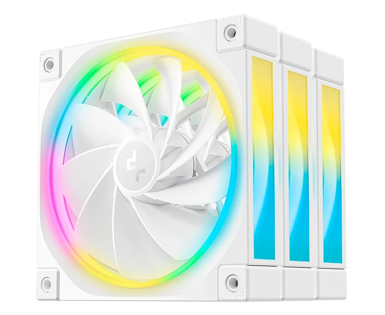 Вентилятор DEEPCOOL FL12 R WH-3 in 1 120x120x25мм (PWM, ARGB, белый, 500-2150об/мин) Color Box