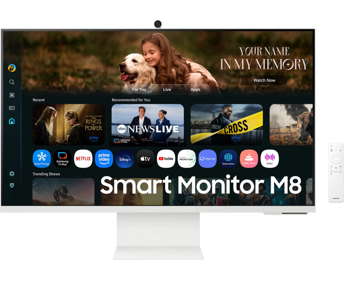 Монитор Samsung S32 FM803 UIXCI белый VA LED 4ms 16:9 HDMI M/M матовая HAS Piv 3000:1 400cd 178гр/178гр 3840x2160 60 Hz 4 K USB 7кг