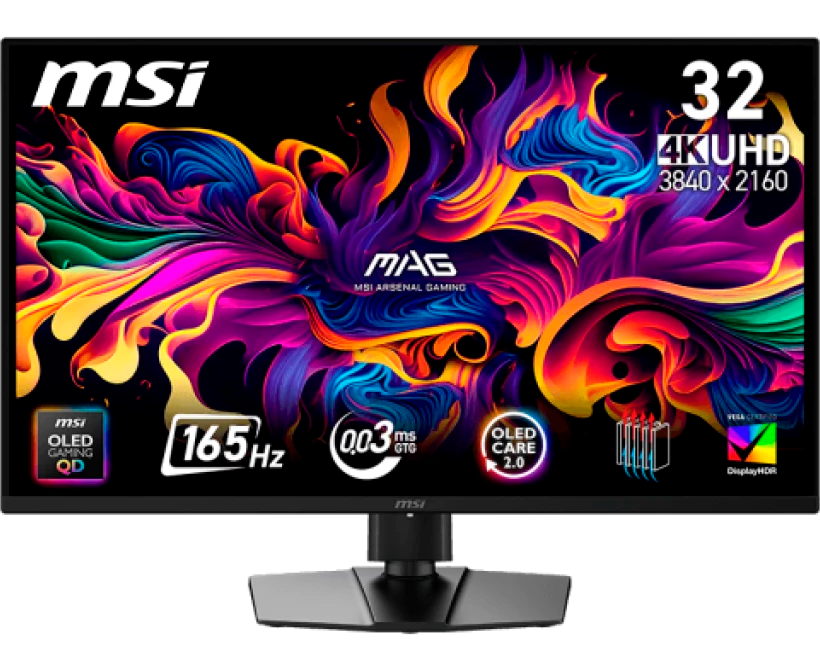 Монитор MSI MAG 322 UP E16 (9 S6-3 DD29 A-048) Black QD-OLED, 3840x2160, HDMI+HDMI+DP, 0.03 ms, 178°/178°, 250 cd/m, 1500000:1, 165 Hz
