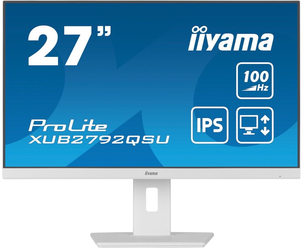 Монитор Iiyama Pro Lite XUB2792 QSU-W6 белый 27" IPS LED 0.4ms 16:9 DVI HDMI M/M матовая HAS Piv 250cd 178гр/178гр 2560x1440 100 Hz DP WQ USB 6.1кг