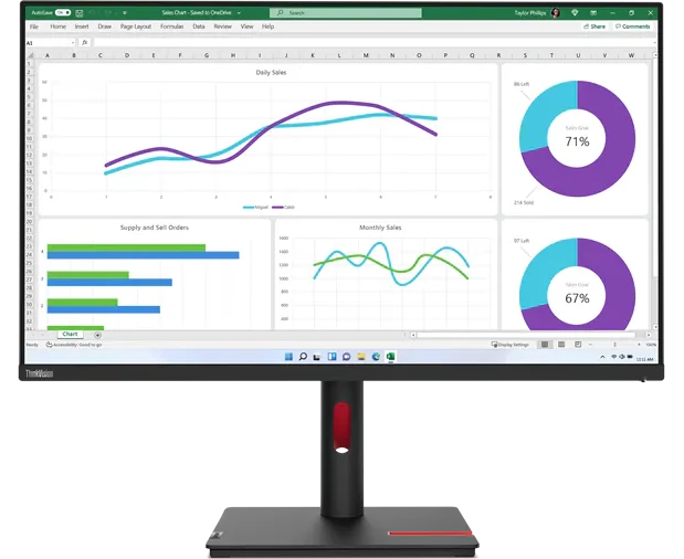 Монитор Lenovo Think Vision T32h-30 (63 D3 GAT1 UK) 2560x1440, IPS, 1х HDMI, черный