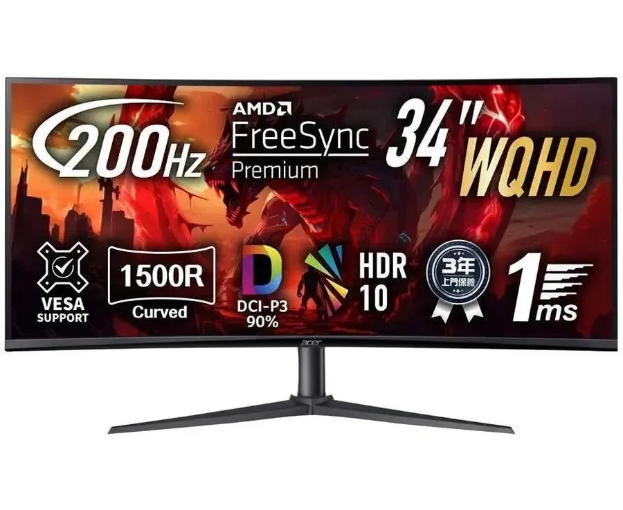 Монитор Acer Nitro XZ340 CURX2bmiipphx (UM.CX0 CD.201) черный