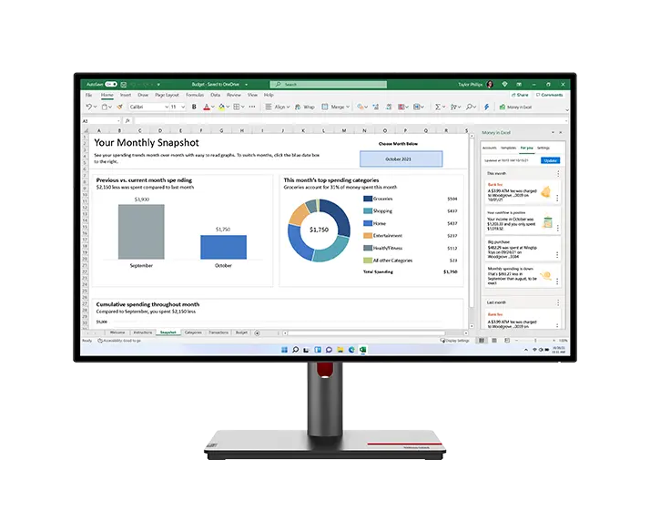 Монитор Lenovo Think Vision P27h-30 (63 A1 GAT1 UK) 27" 2560x1440, IPS, 1х HDMI, 1х DP, 1х Type-С, черный