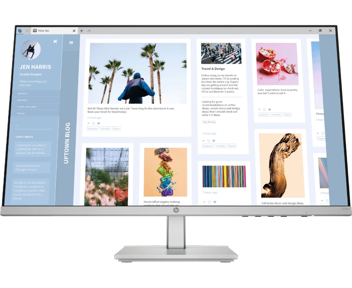 Монитор HP Series 5 23.8 inch - 524sh Monitor (94 C20 AA) 1920x1080 FHD, 16:9, IPS, 300 cd/m2, 5 ms, 178°/178°, HDMI, VGA, 100 Hz, Tilt, HAS, Vesa