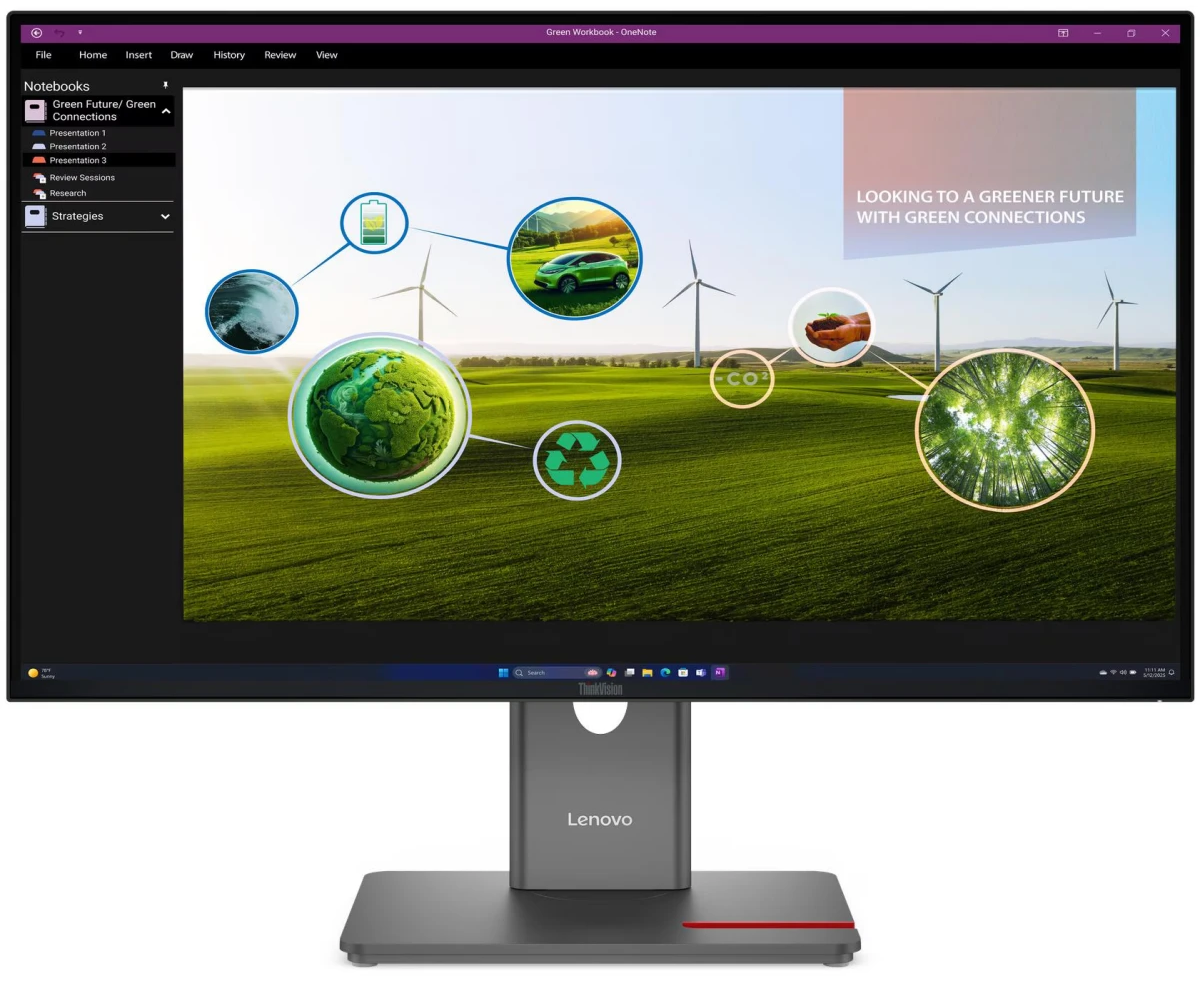 Монитор Lenovo Think Vision P27 Q-40 (64 A7 GAT6 EU) 27" 16:9 QHD (2560x1440) IPS, 120 Hz, 1x HDMI 1x DP 1.4, 1x DP 1.4 Out, 3x USB-A (USB 5 Gbps), 1x USB-C