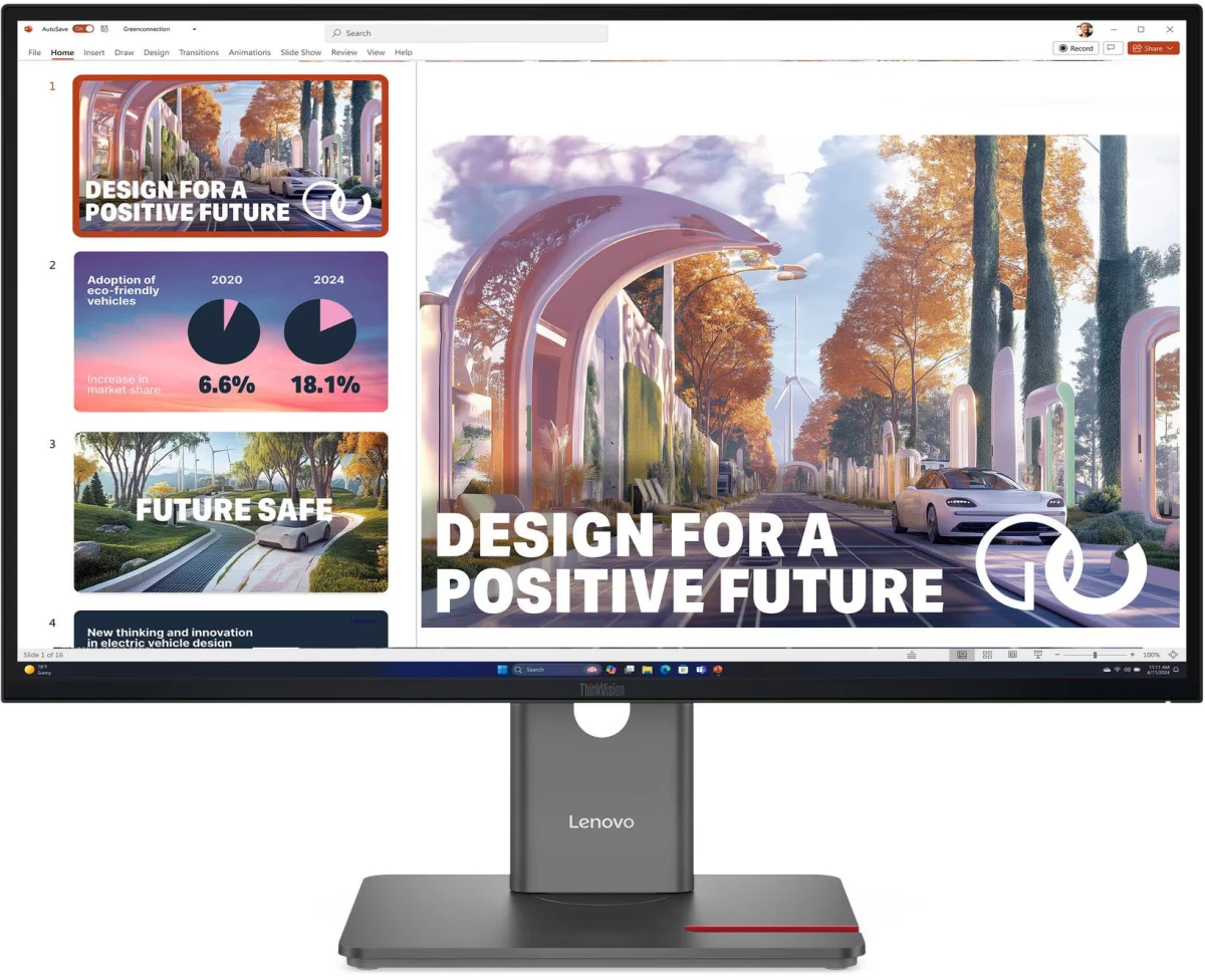 Монитор Lenovo Think Vision P27 QD-40 (64 B3 GAT2 EU) 27" 16:9 QHD (2560x1440) IPS, 120 Hz, 1x HDMI 2.1 TMDS, 1x DP 1.4, 1x DP 1.4 Out, 1x USB-C (DP 1.4)