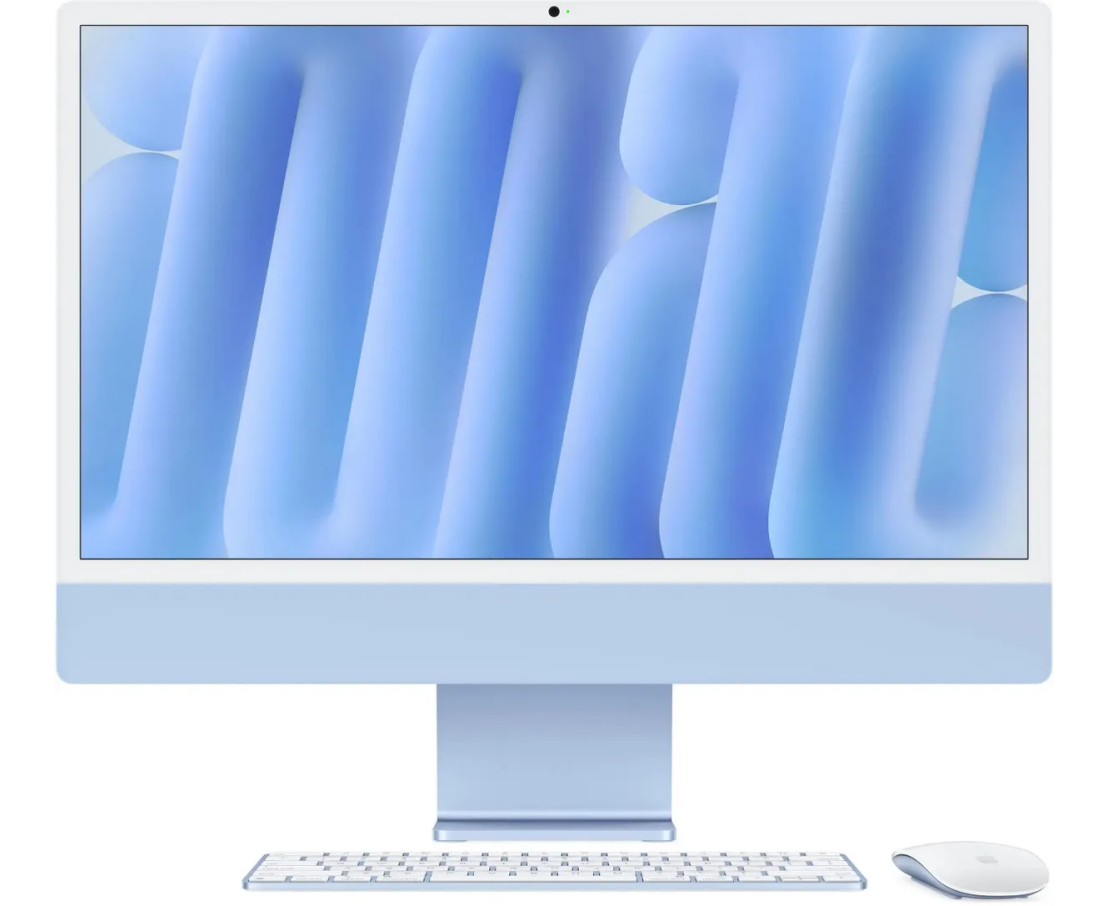 Моноблок Apple i Mac MWUF3 CH/A 24" 4.5 K M4 8 core (4) 16 Gb SSD256 Gb 8 core GPU mac OS Wi Fi BT 143 W клавиатура мышь Cam синий 4480x2520