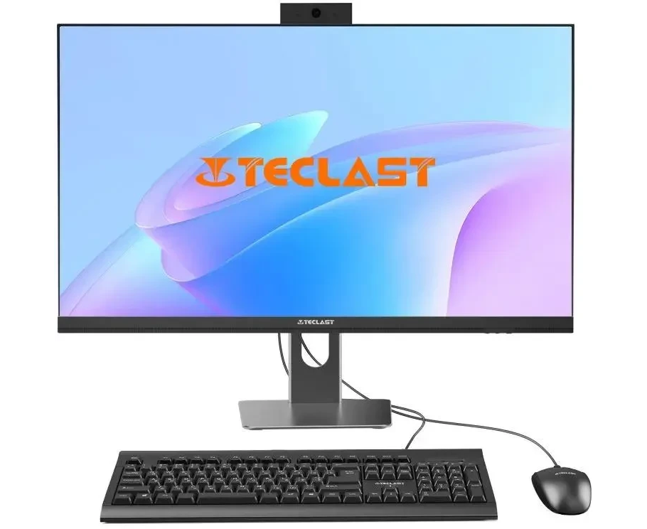 Моноблок Teclast T24 Air (14450 HX16 G512 FKRU)Full HD i5 14450 HX (2.4) 16 Gb SSD512 Gb Iris Xe CR Win11 Pro Gbit Eth Wi Fi BT 120 W клавиатура мышь Cam черный