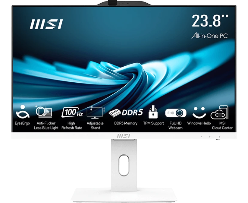 Моноблок MSI Pro AP242 P 14 M-669 XRU (9 S6-AE0622-841) 23.8" Full HD i3 14100 (3.5) 8 Gb SSD512 Gb UHDG 730 no OS Gbit Eth 120 W клавиатура мышь белый