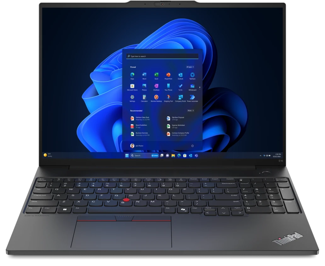 Ноутбук Lenovo Think Pad E16 G2 (21 M6 S1 F000) Ryzen 7 7735 U 16 Gb SSD512 Gb AMD Radeon Graphics 680 M 16" IPS WUXGA (1920x1200) без ОС black Wi Fi BT Cam