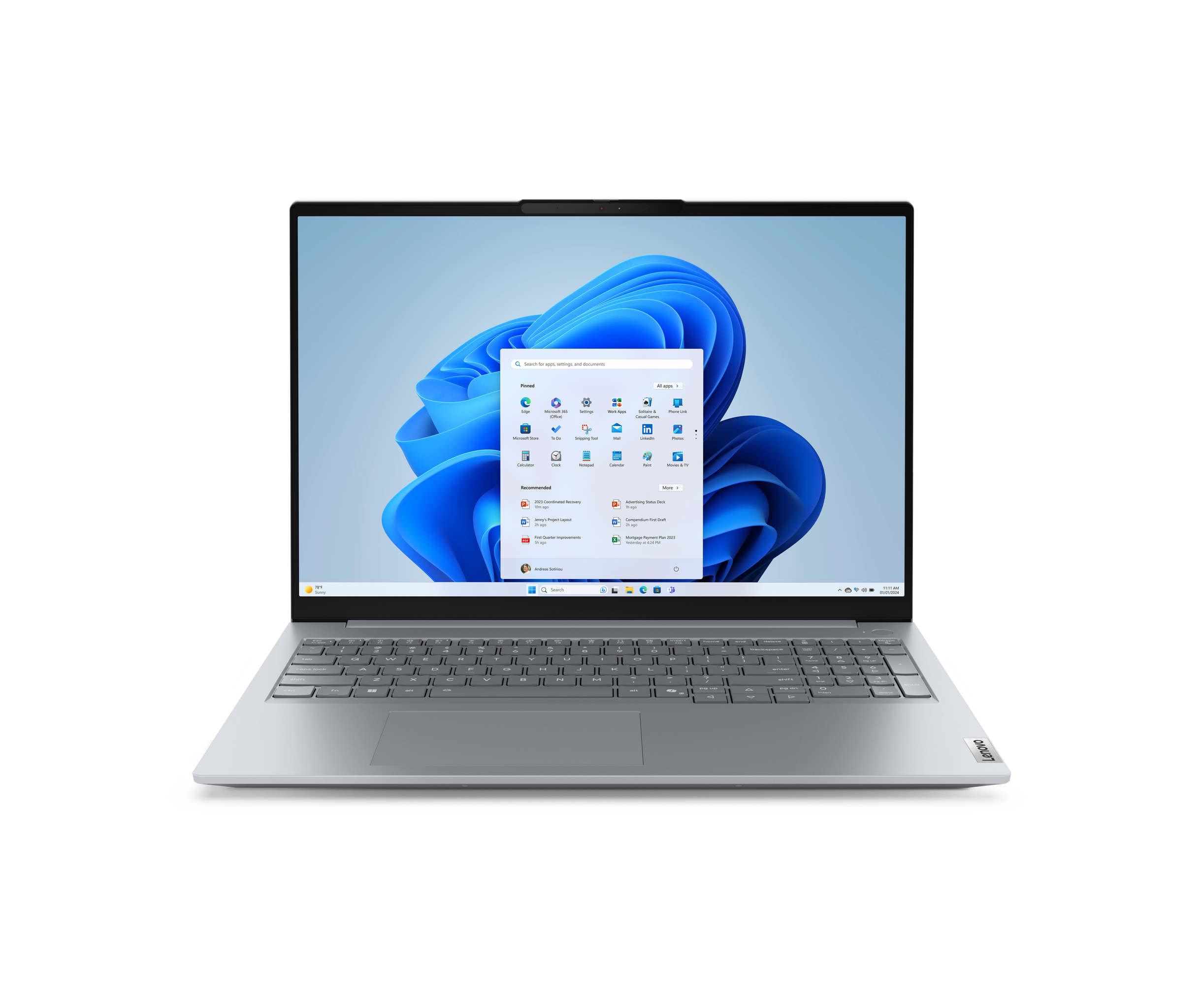 Ноутбук LENOVO Think Book 16 G8 IRL (21 SH0037 GQ) 16" IPS WUXGA Core 7 240 H/32 Gb/512 Gb SSD/VGA int/FP/no OS grey