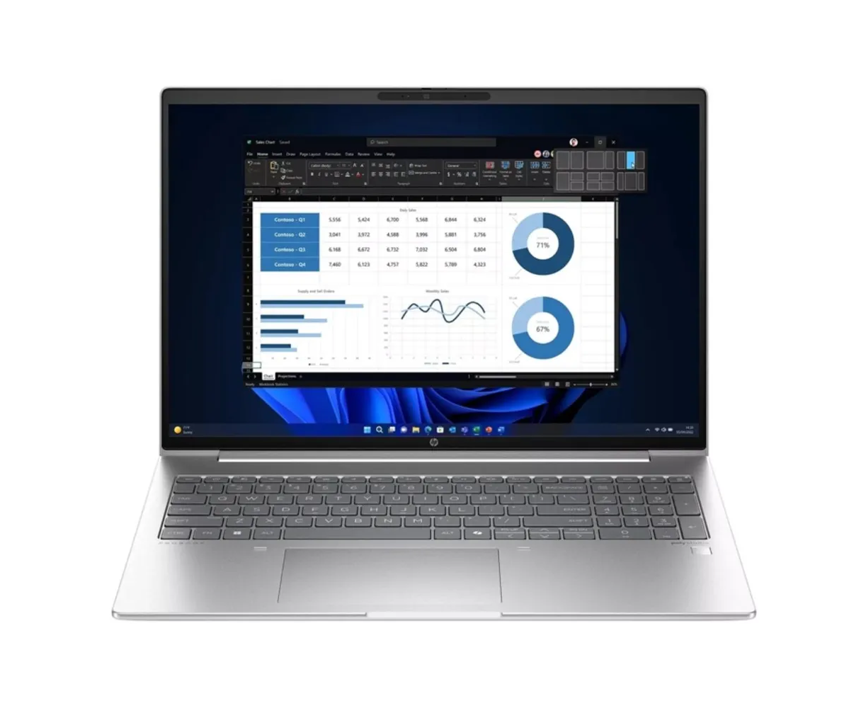 Ноутбук HP Probook 460 G11 (A38 BHET#BH5) Core-Ultra7-155 U, 16, 512-SSD,FPR, Backlit-KB, 16" WUXGA IPS, DOS, silver