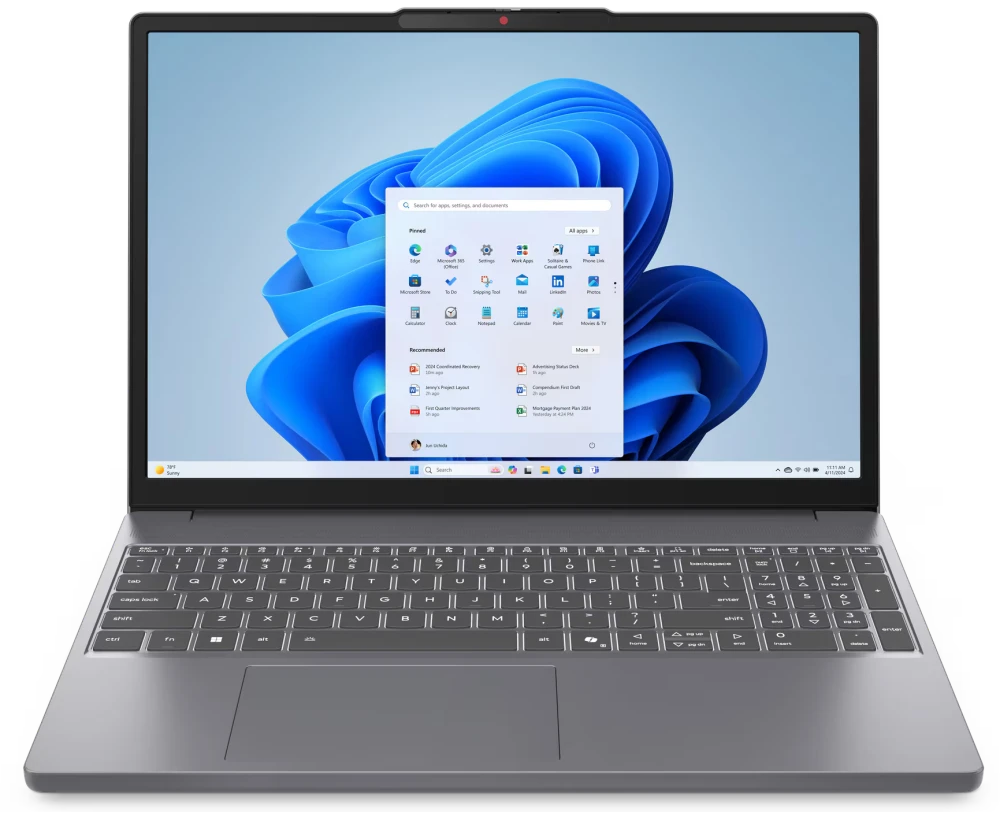 Ноутбук Lenovo IP3 Slim 15 IRH10 (83 K100 DWPS) 15.3" WUXGA IPS, Intel Core i5-13420 H, 8 Gb, 512 Gb SSD, no OS, BL, серый