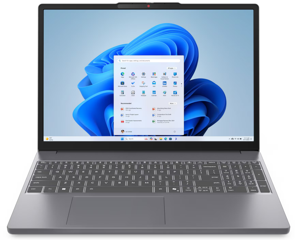 Ноутбук Lenovo Idea Pad Slim 3 15 IRH10 (83 K100 DVPS) Core i5 13420 H 16 Gb SSD512 Gb Intel UHD Graphics 15.3" IPS WUXGA (1920x1200) без ОС grey Wi Fi BT Cam