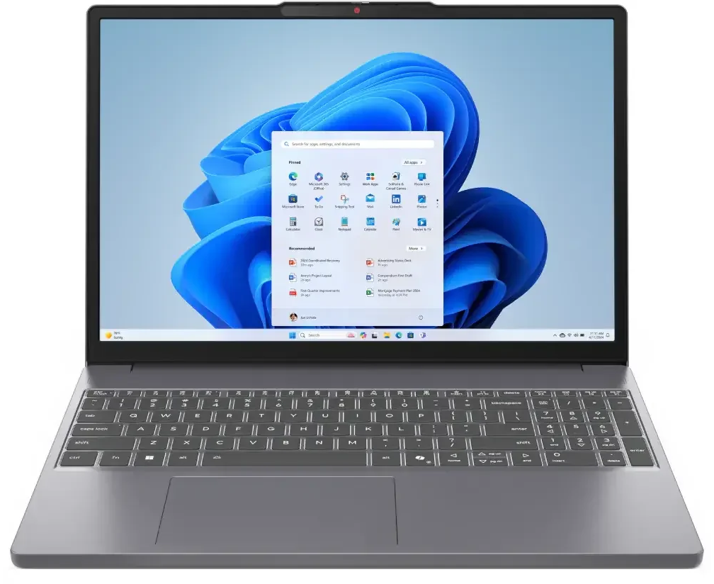 Ноутбук Lenovo Idea Pad Slim 3 16 IRH10 R (83 K50006 RK-DOS) 16" WUXGA IPS 300 N/i5-210 H/16 Gb/1 Tb SSD/UMA/DOS/Luna Grey