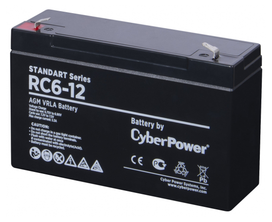 Аккумуляторная батарея Cyber Power SS RC 6-12 Standart series, 6 В 12 Ач