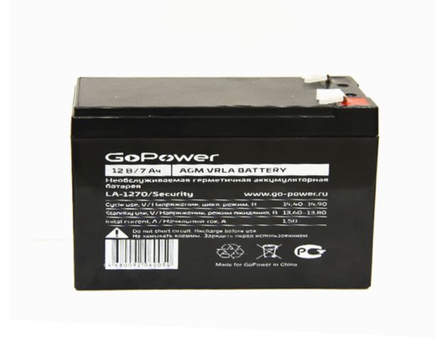 Аккумулятор для ИБП GOPOWER LA-1270 7 Ah Security (00-00015323)