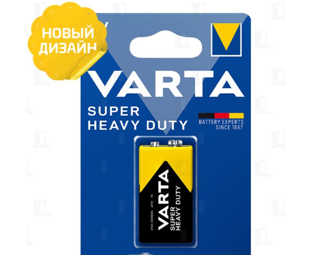 Батарейка Varta SUPERLIFE Крона 6 F22 BL1 Heavy Duty 9 V (2022) (1/10/50)