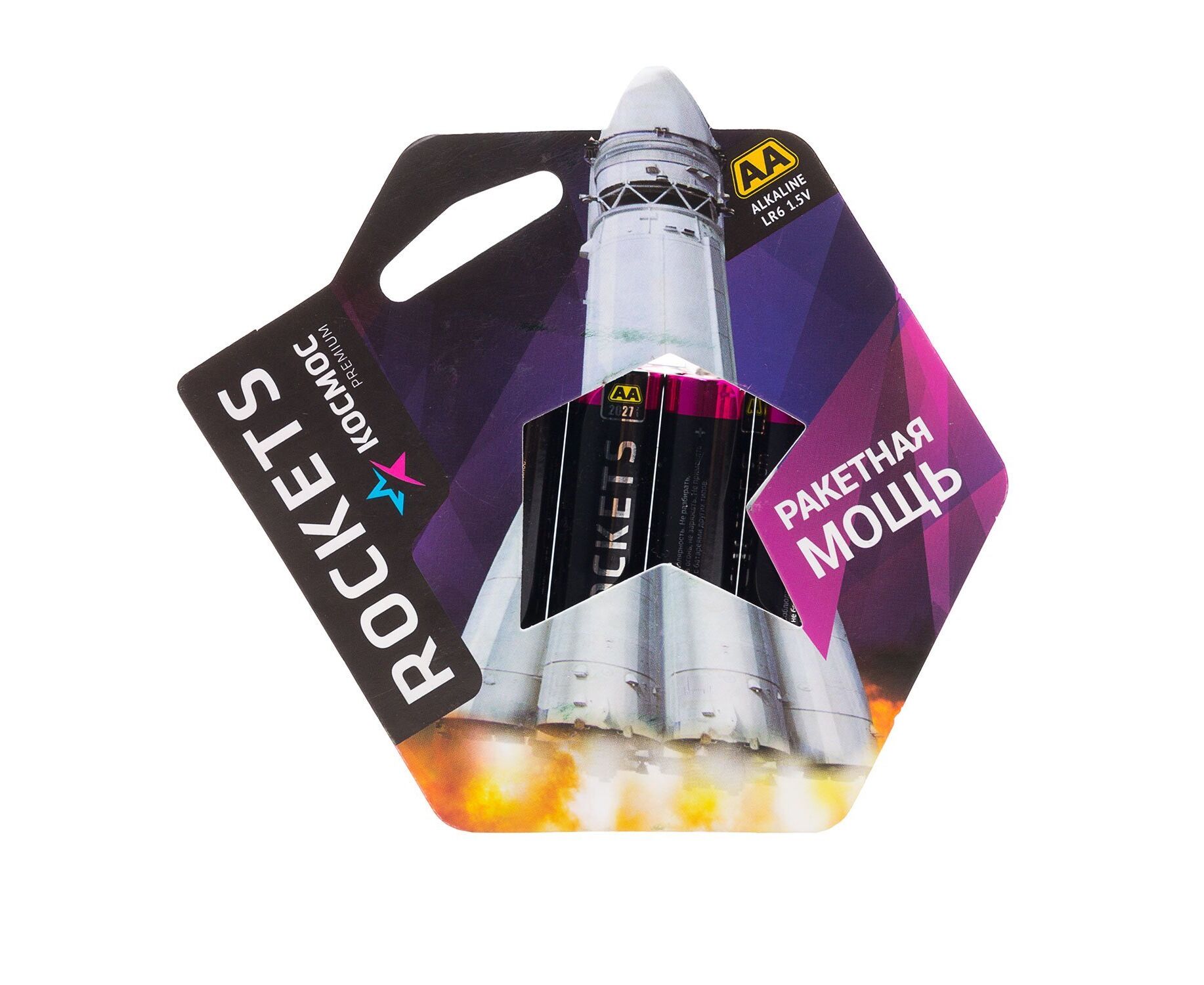 Батарейка AA Космос LR6 (4-BL) premium ROCKETS (4/48/576) (202807)