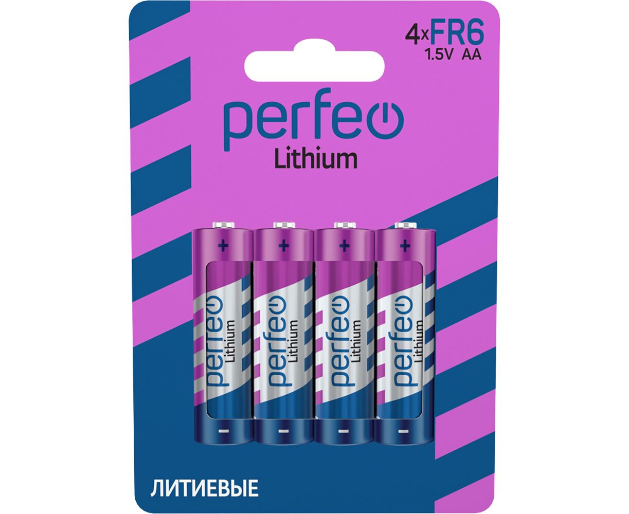 Батарейка литиевая Perfeo FR6/4 BL Lithium