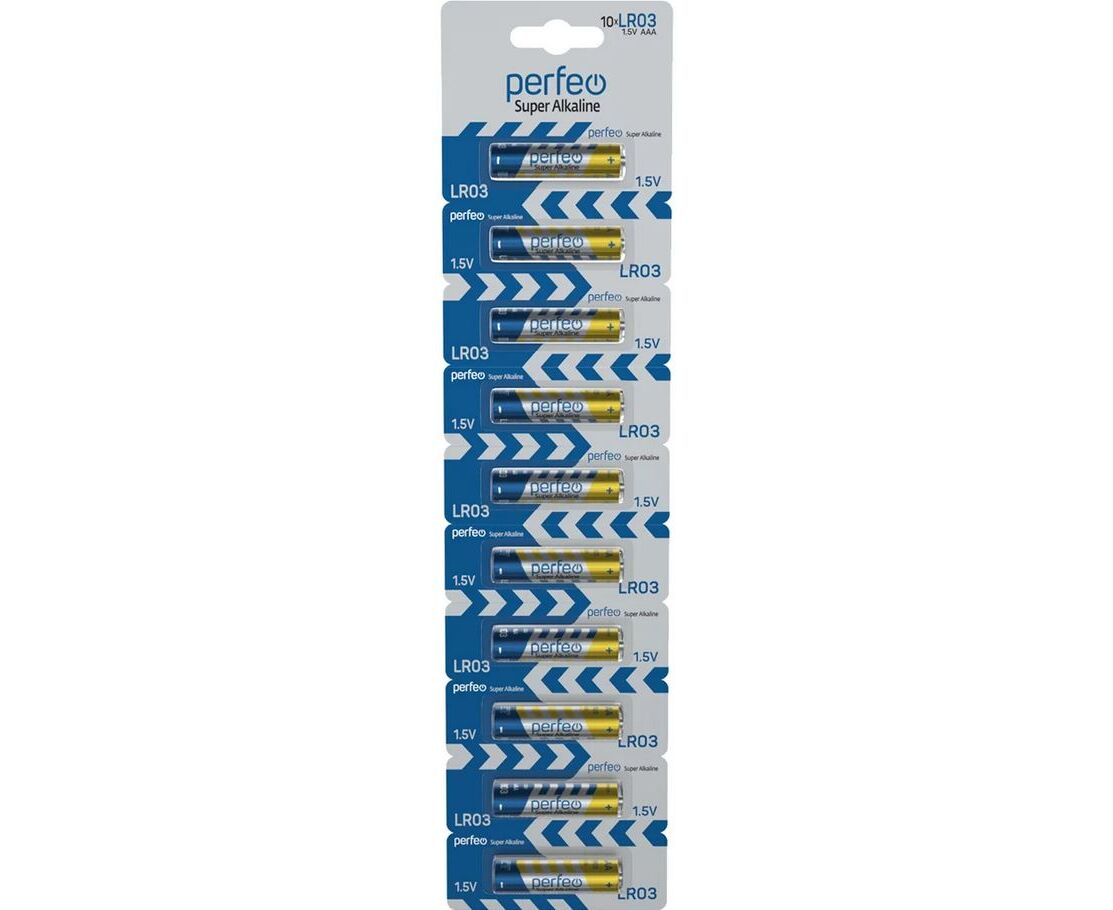 Батарейка Perfeo LR03/10 BL Super Alkaline Отрывной
