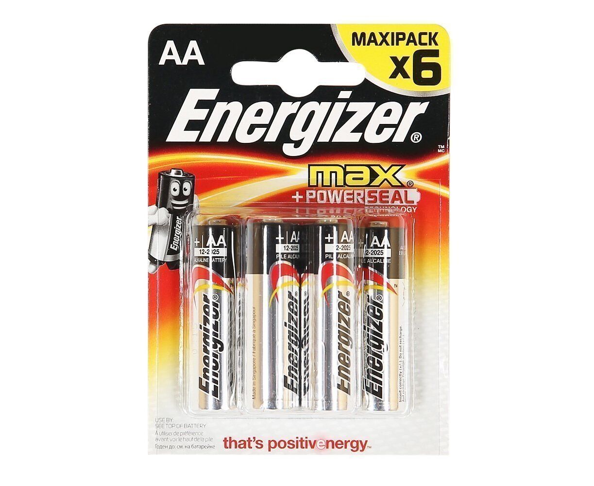Батарейка AA Energizer LR6 Max (4-BL) (96)(58267)