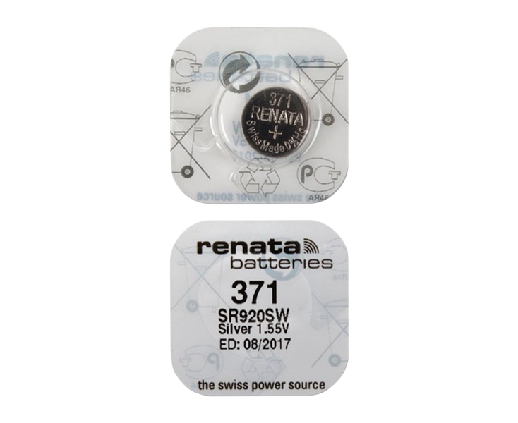 Батарейка Renata 371 (SR920 SW) Silver Oxide 1.55 V (1/10/100)