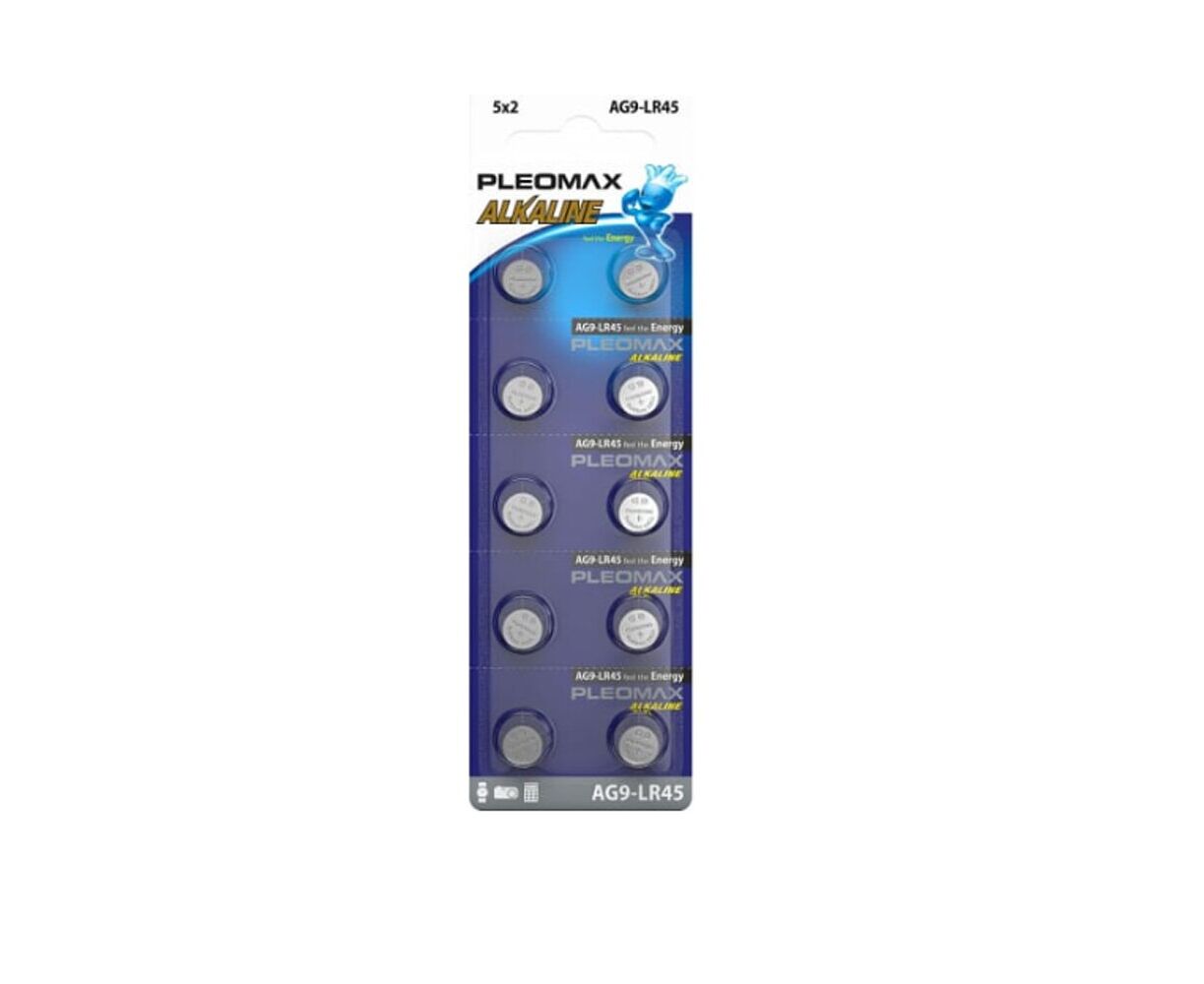 Элемент питания SAMSUNG PLEOMAX AG9 (394) LR936, LR45 Button Cell (10/100/1000/70000)