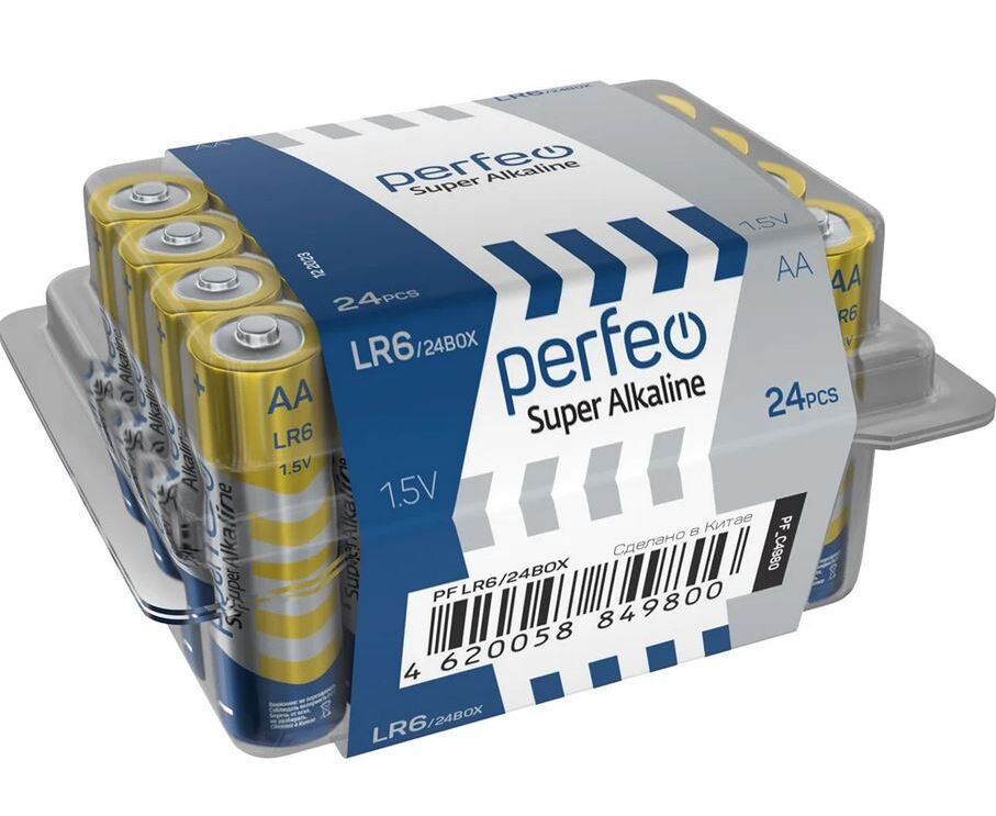 Батарейка Perfeo LR6/24 BOX Super Alkaline