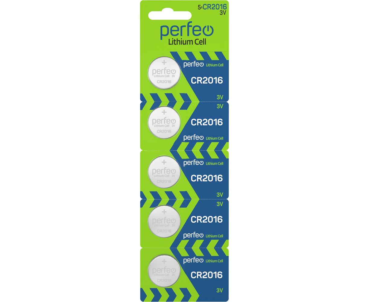 Батарейка Perfeo CR2016/5 BL Lithium Cell
