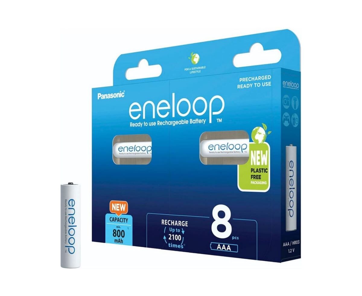 Аккумулятор PANASONIC R03 eneloop BK-4 MCDE/8 BE (800m Ah) (8 бл) (8/80)