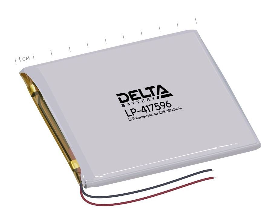 Delta LP-417596 Аккумулятор призматический (Li-Pol) 3500м Ач 3.7 В