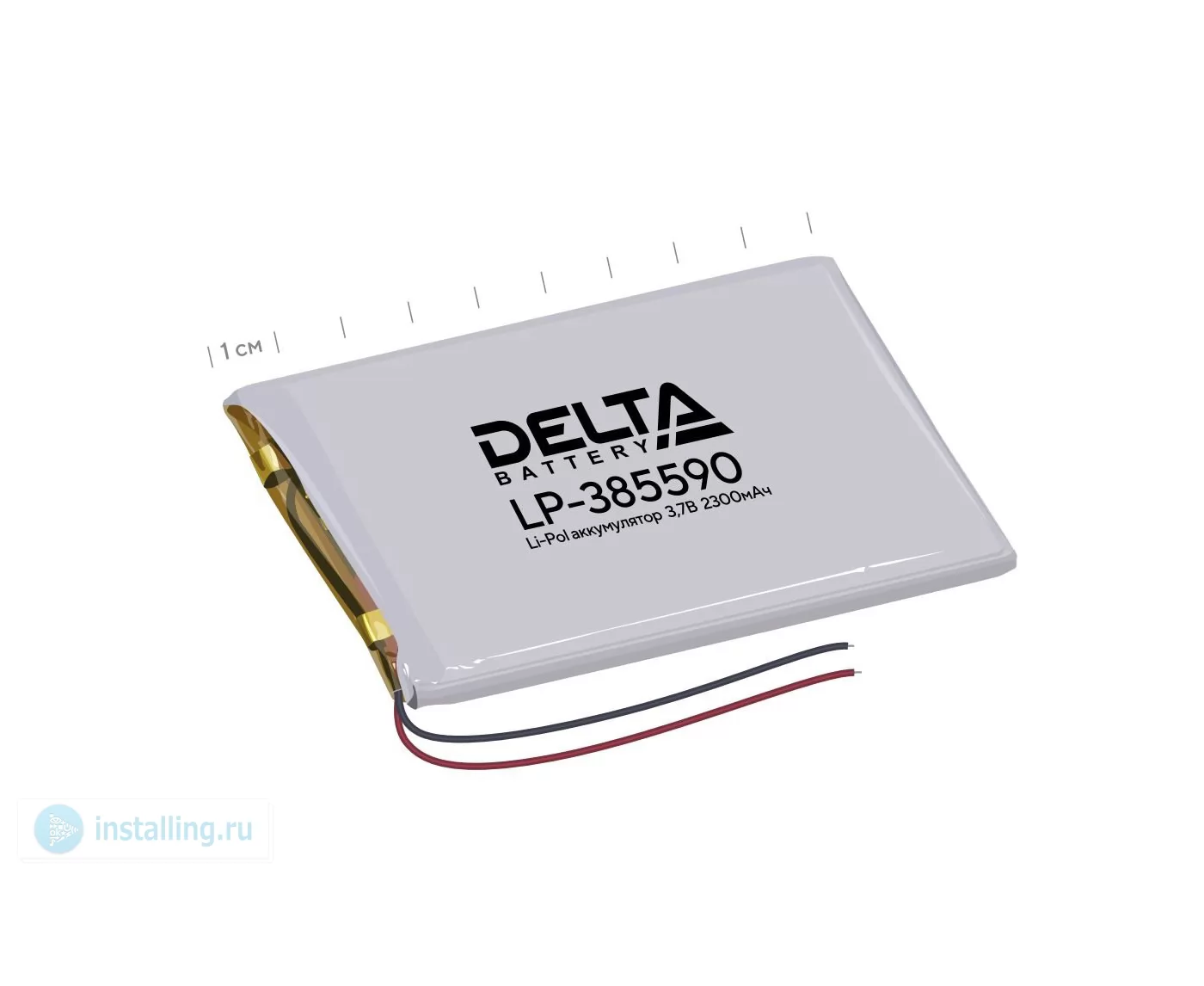Delta LP-385590 Аккумулятор призматический (Li-Pol) 2300м Ач 3.7 В