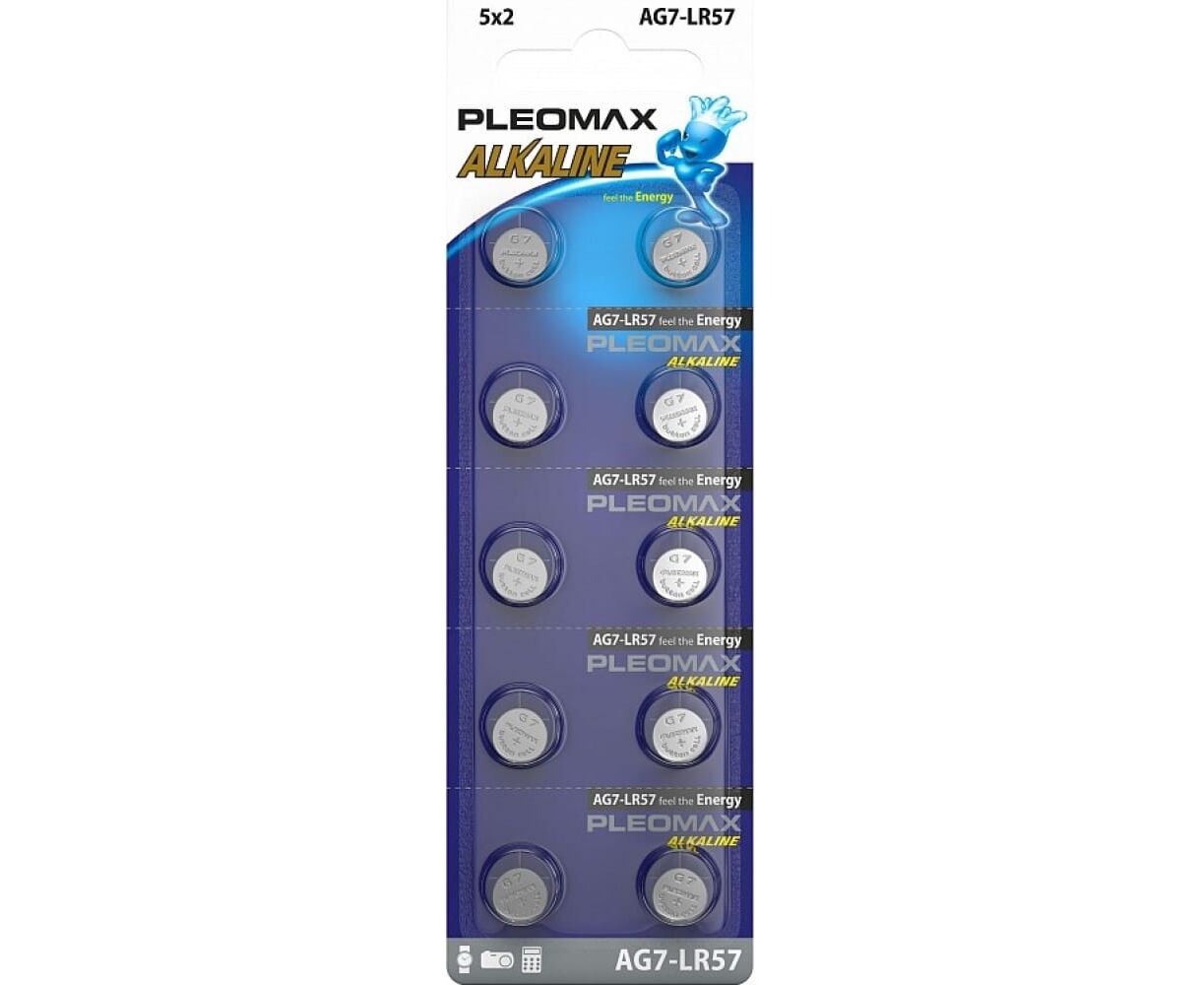 Элемент питания SAMSUNG PLEOMAX AG7 (399) LR926, LR57 Button Cell (10/100/1000/98000)
