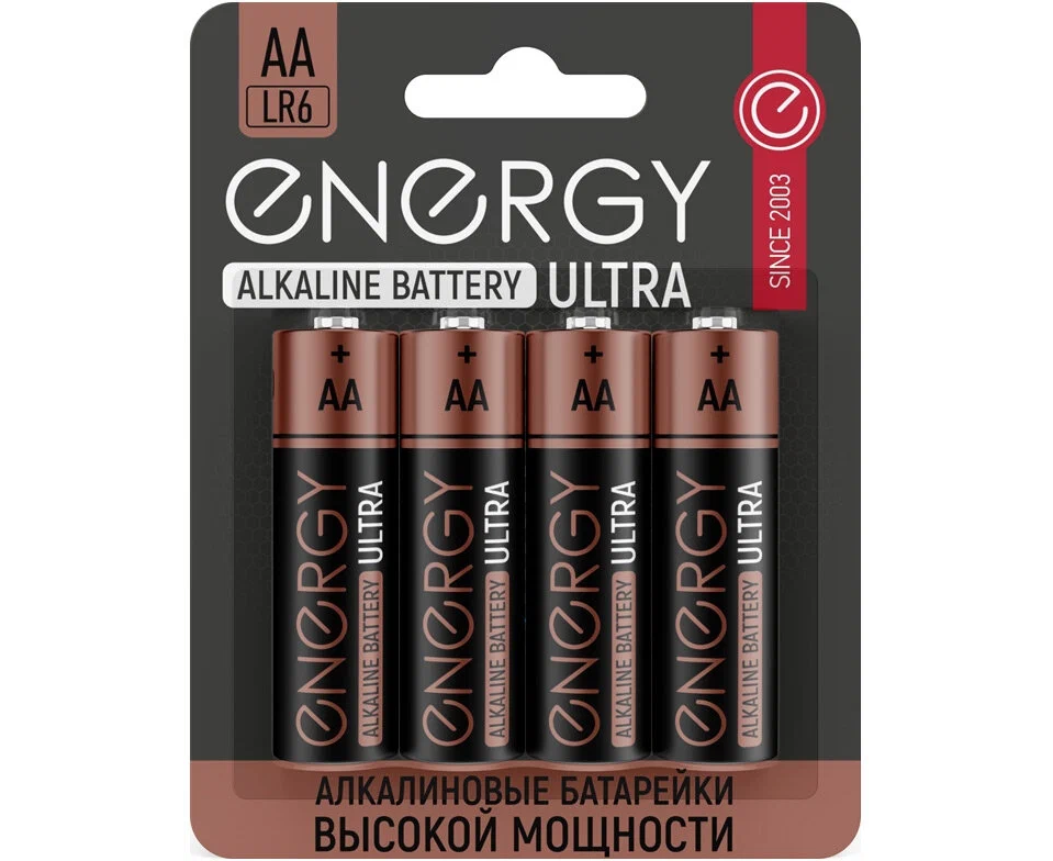 Батарейка алкалиновая Energy Ultra LR6/4 B (АА)