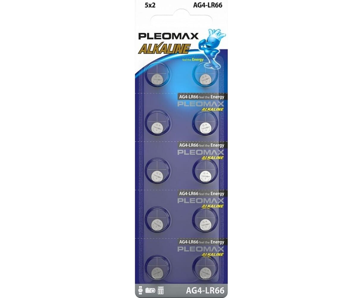 Элемент питания SAMSUNG PLEOMAX AG4 (377) LR626, LR66 Button Cell (10/100/1000/98000)