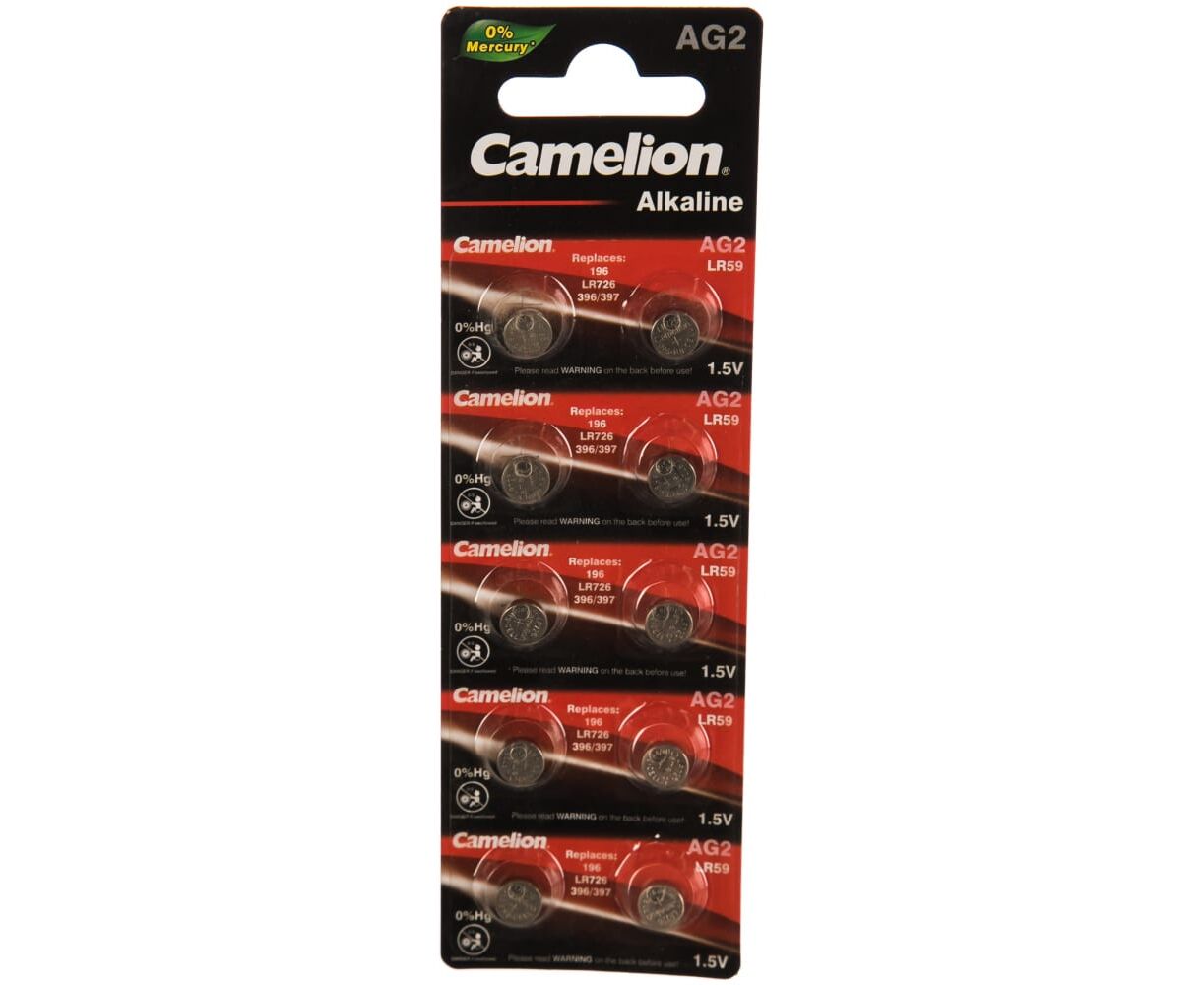 Элемент питания CAMELION AG02 (396 A) LR726 (10/100/3600)