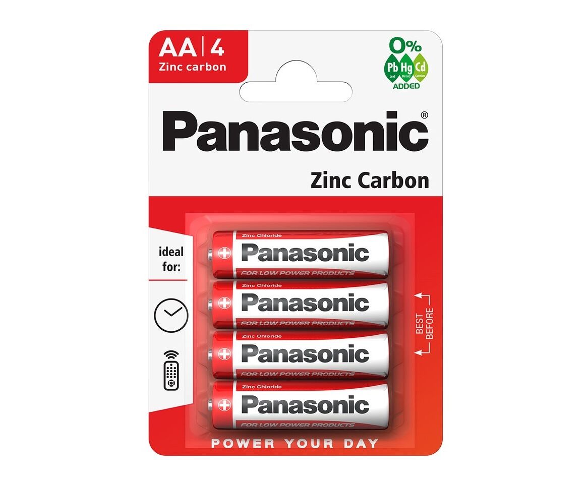 Элемент питания PANASONIC R6 Zinc Carbon (4 бл) (48/240)