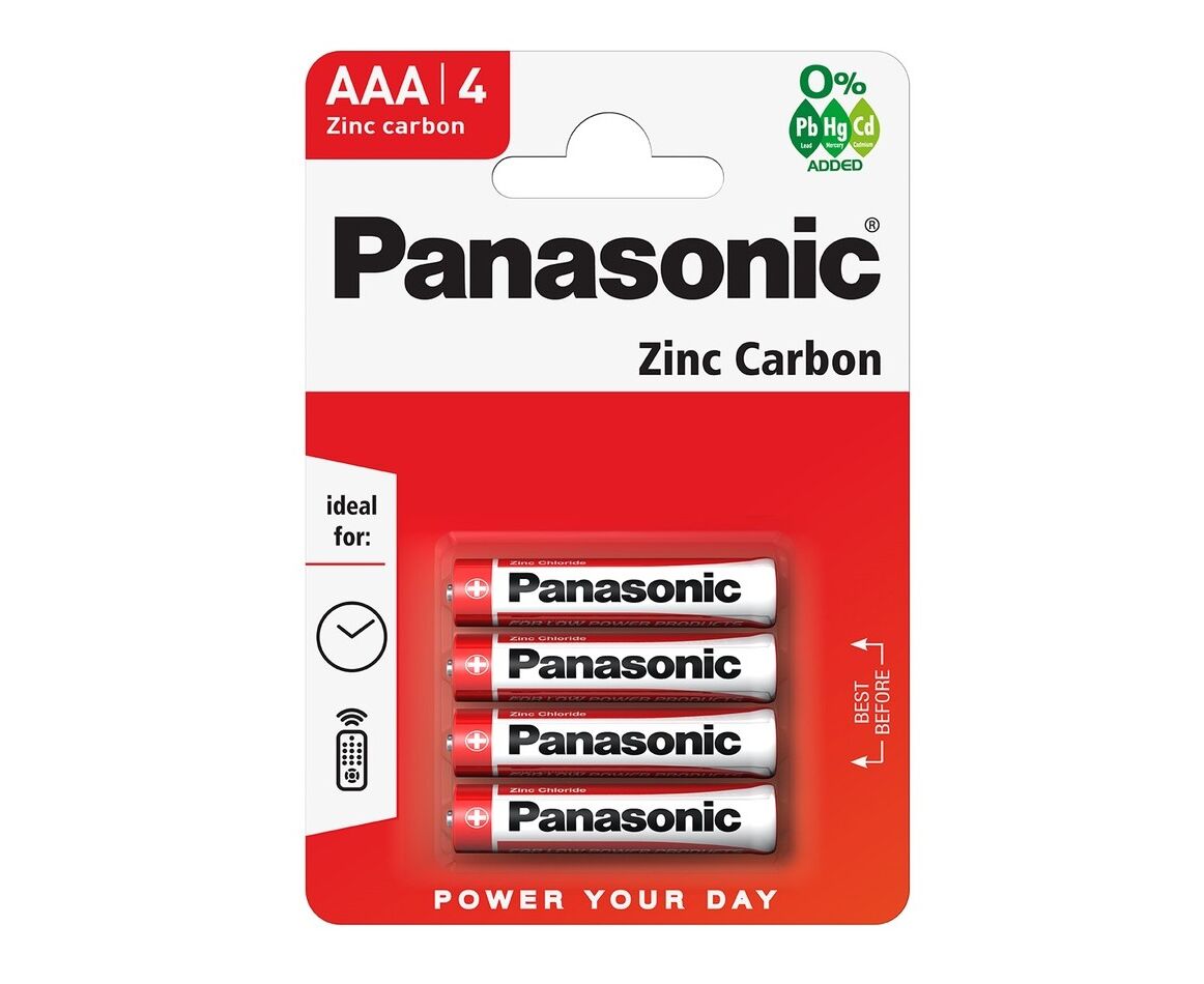 Элемент питания PANASONIC R03 Zinc Carbon (4 бл) (48/240)