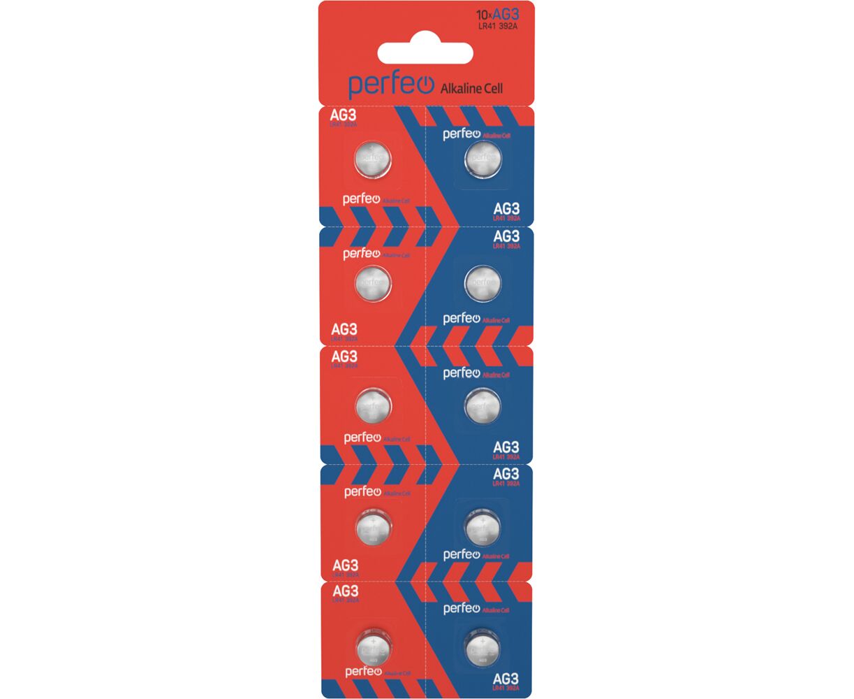 Батарейка Perfeo AG3 LR41/10 BL Alkaline Cell