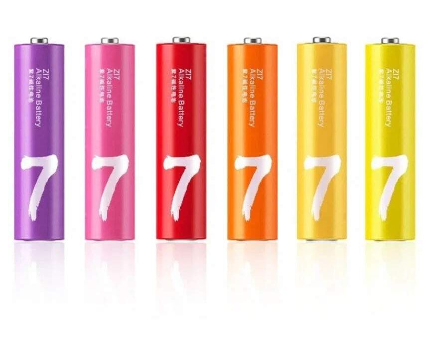 Батарейки алкалиновые Xiaomi ZMI Rainbow Zi7 типа AAA (уп. 40 шт) (AA740 Colors) разноцветные