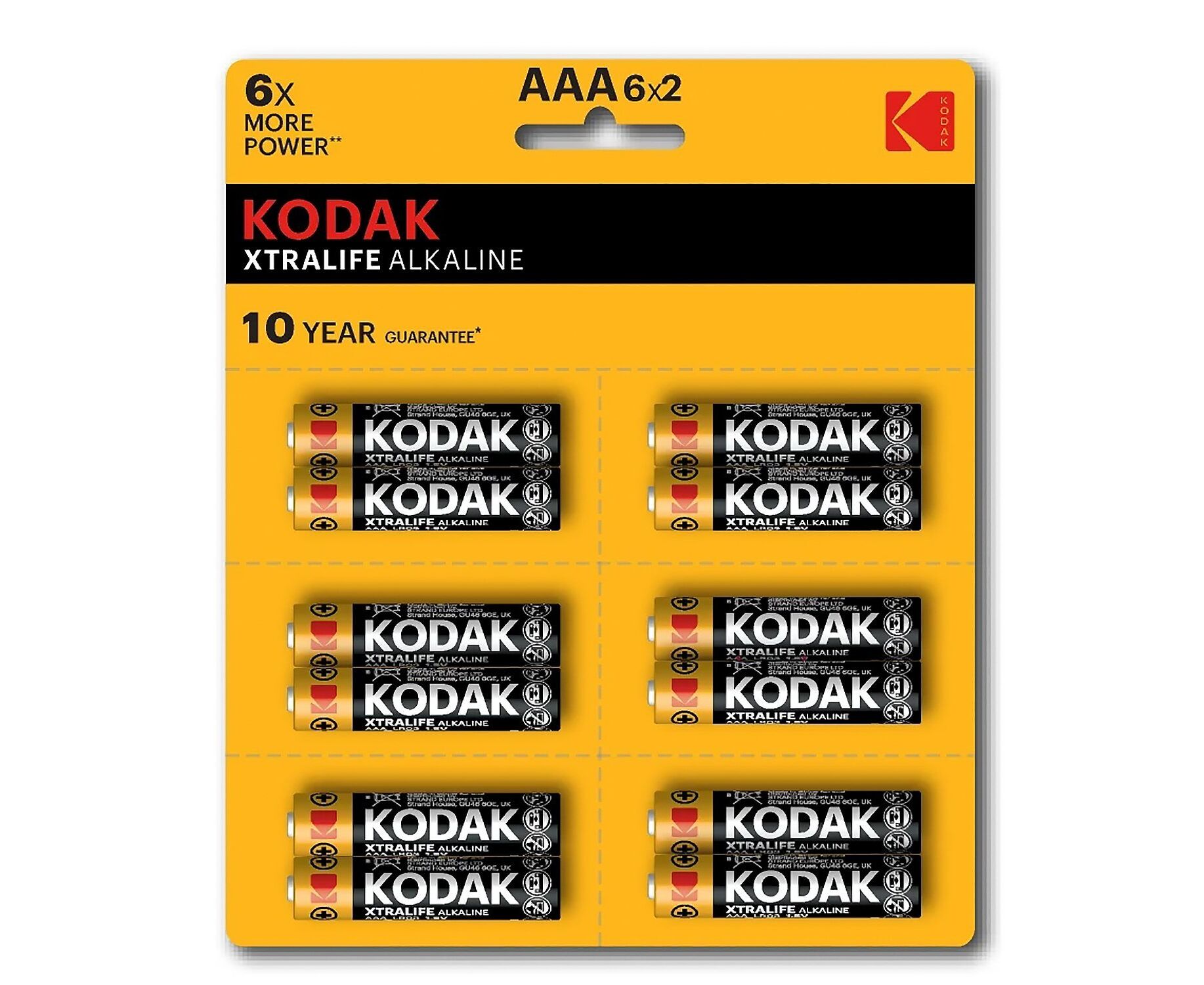 Батарейка AAA Kodak xtralife LR03 BL-12 отрывной (144) (205077)