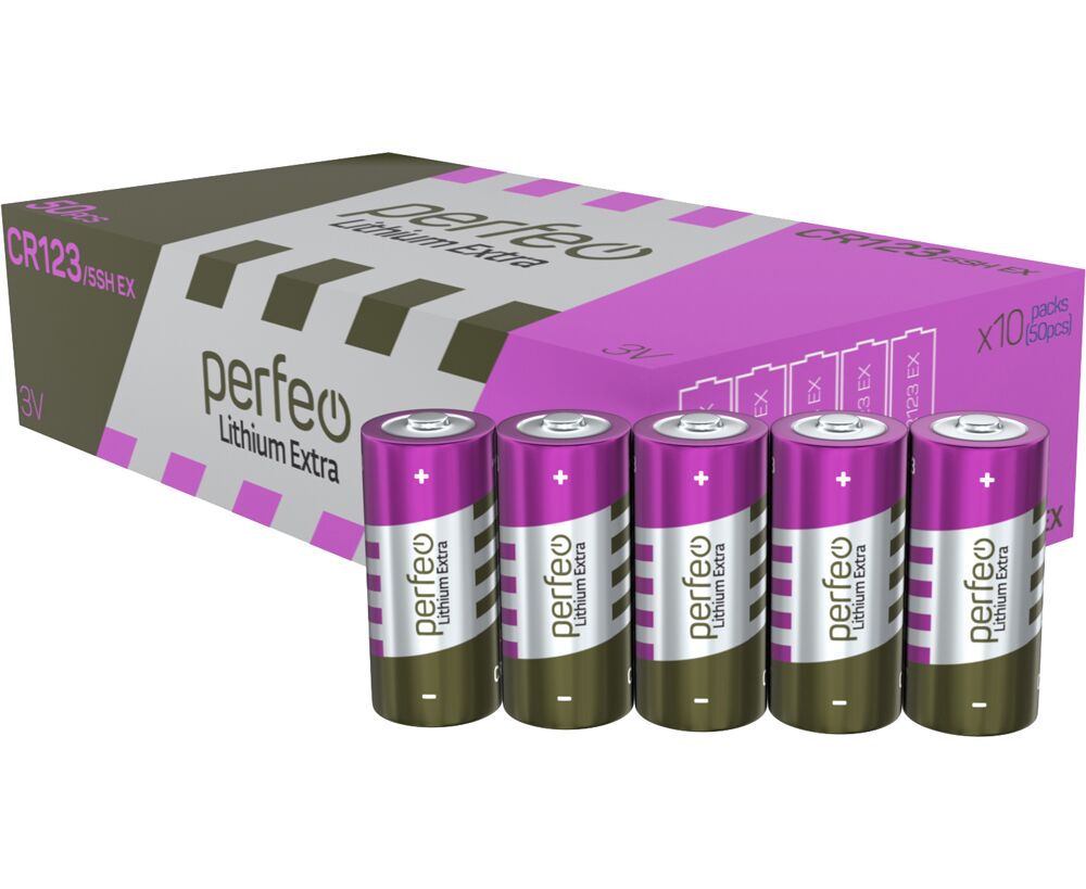Батарейка Perfeo CR123/5 SH Lithium Extra