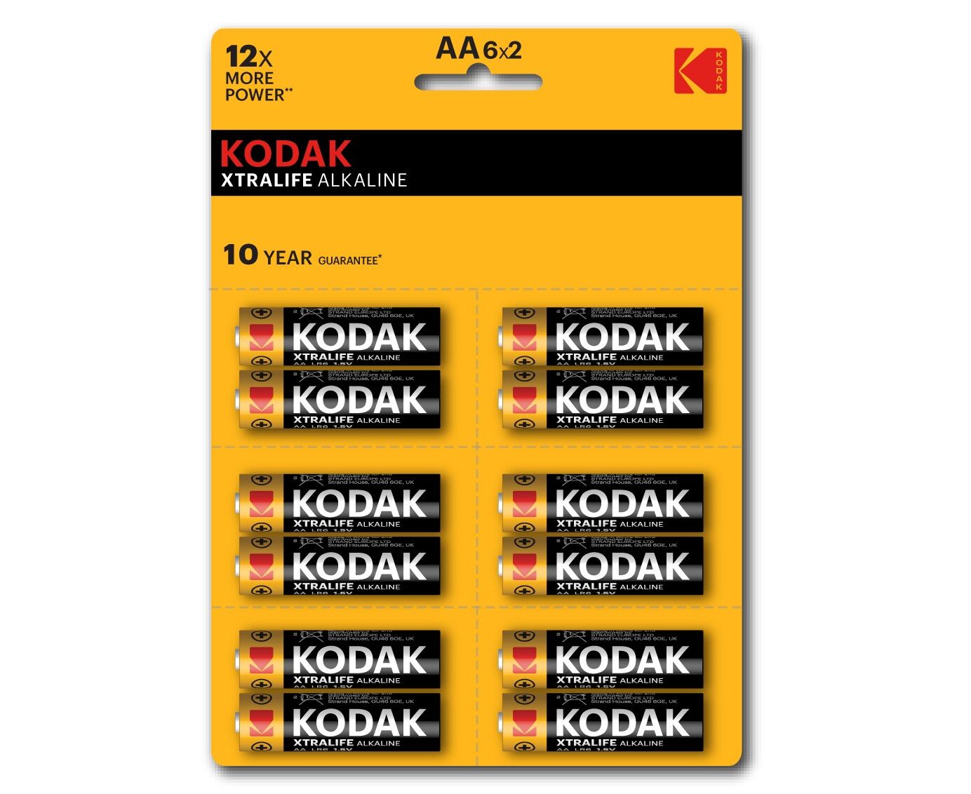Элемент питания KODAK XTRALIFE LR6 12 BL (6x2 BL) [KAA-2x6 perf] (144/576/18432)