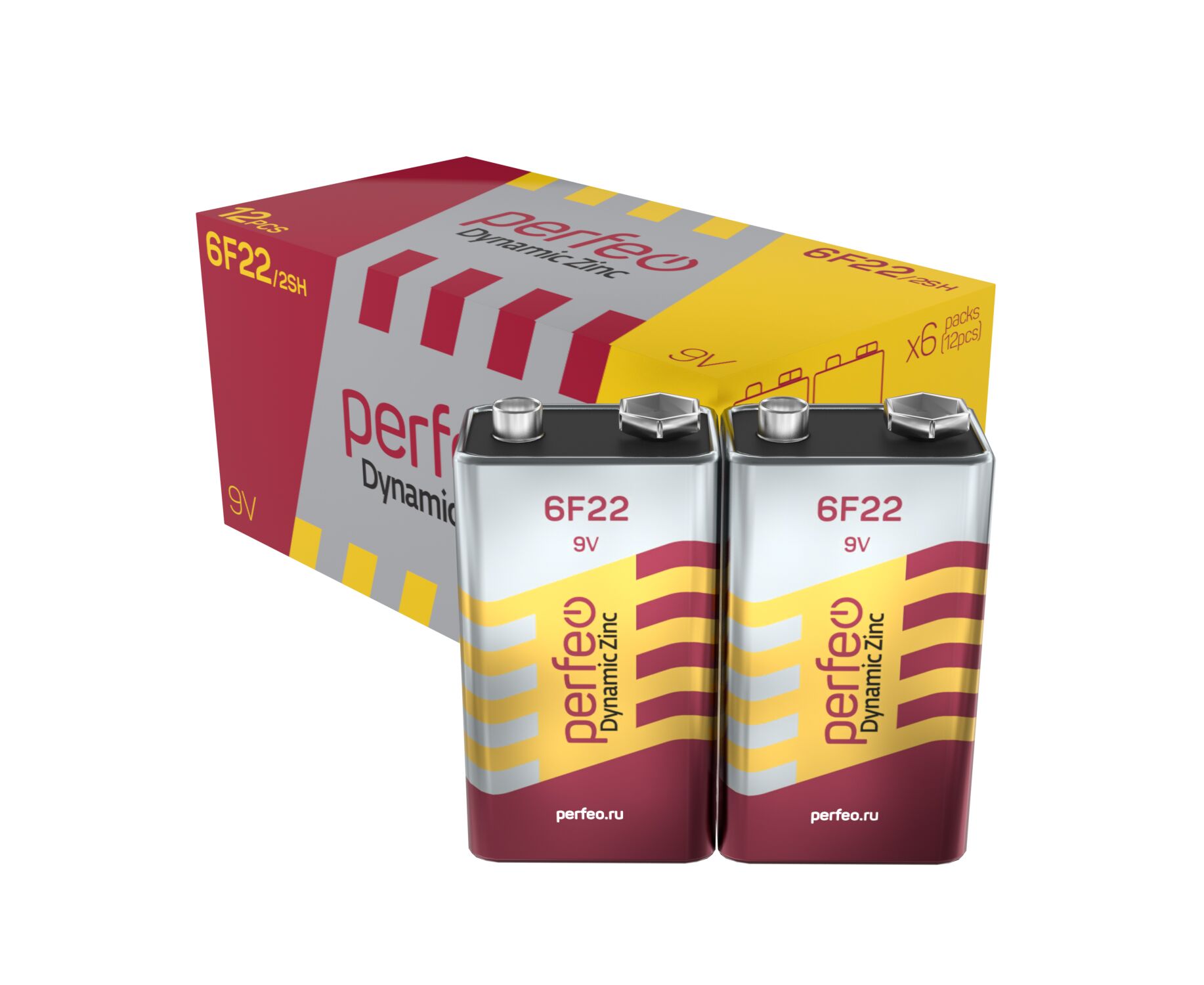 Батарейка Perfeo 6 F22/2 SH Dynamic Zinc