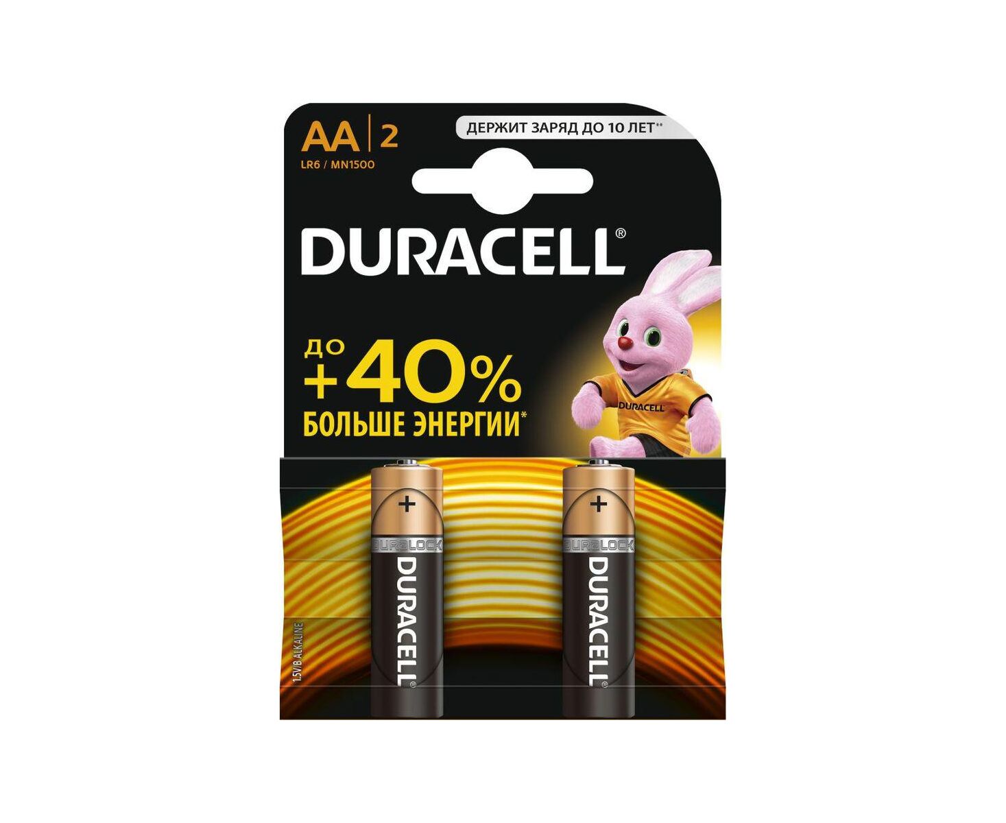 Элемент питания DURACELL LR6 BL2 BASIC (2/24/96/10752)