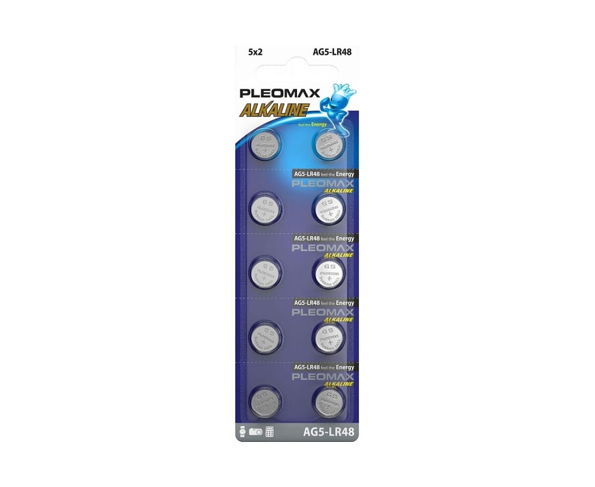 Элемент питания SAMSUNG PLEOMAX AG5 (393) LR754, LR48 Button Cell (10/100/1000/98000)