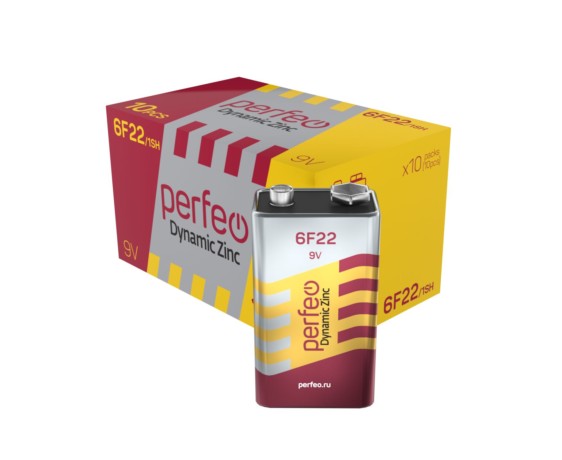 Батарейка Perfeo 6 F22/1 SH Dynamic Zinc